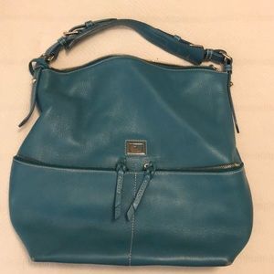 Dooney & Bourke teal leather shoulder bag